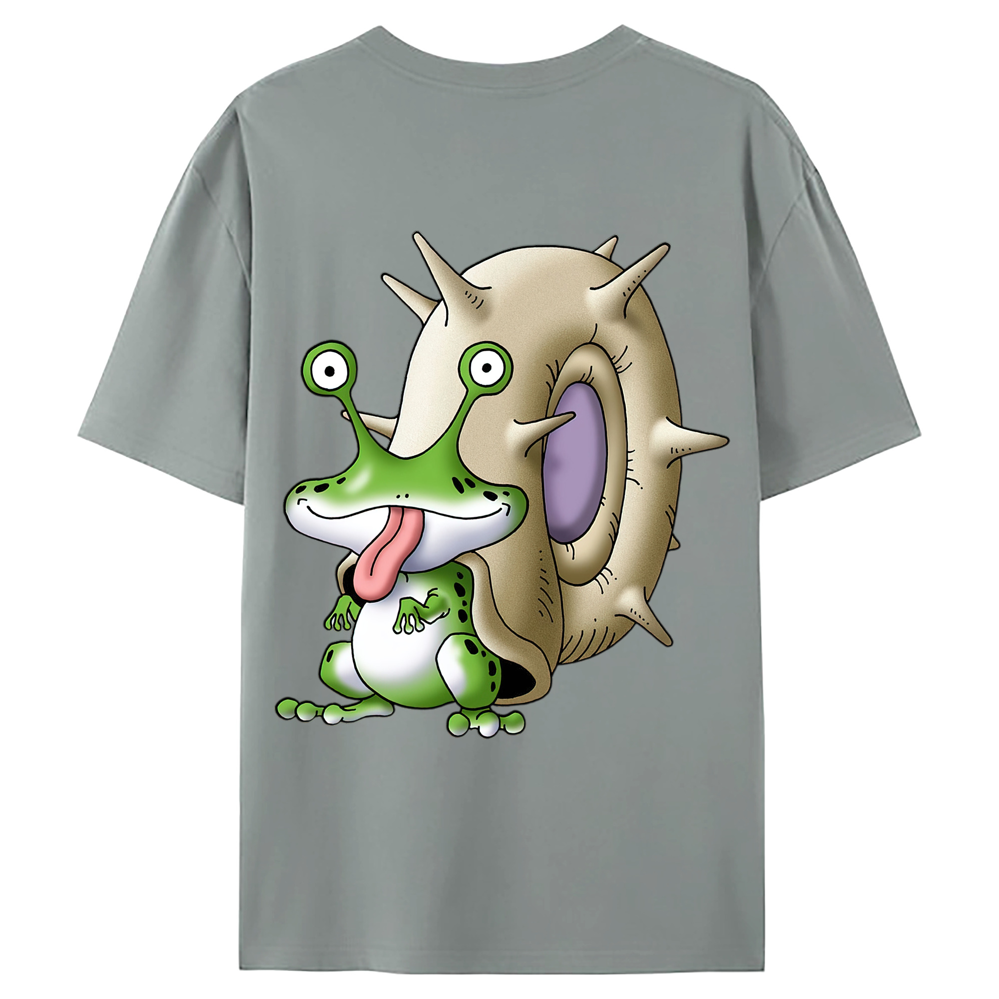 （画像用） ドラゴンクエスト Doragon Kuesuto Dragon Quest 綿100％ メンズ半袖Tシャツ（バックプリント） 通気性
